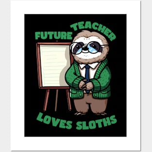 Future Teacher Loves Sloths Posters and Art